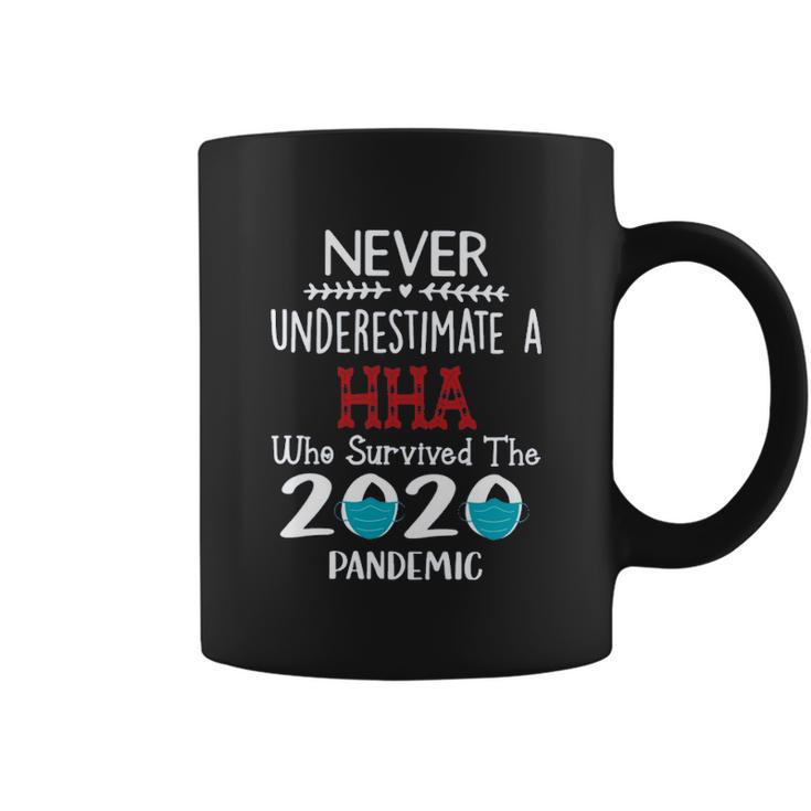 Never Underestimate Who Survived The Pandemic Home Health Aide Coffee Mug