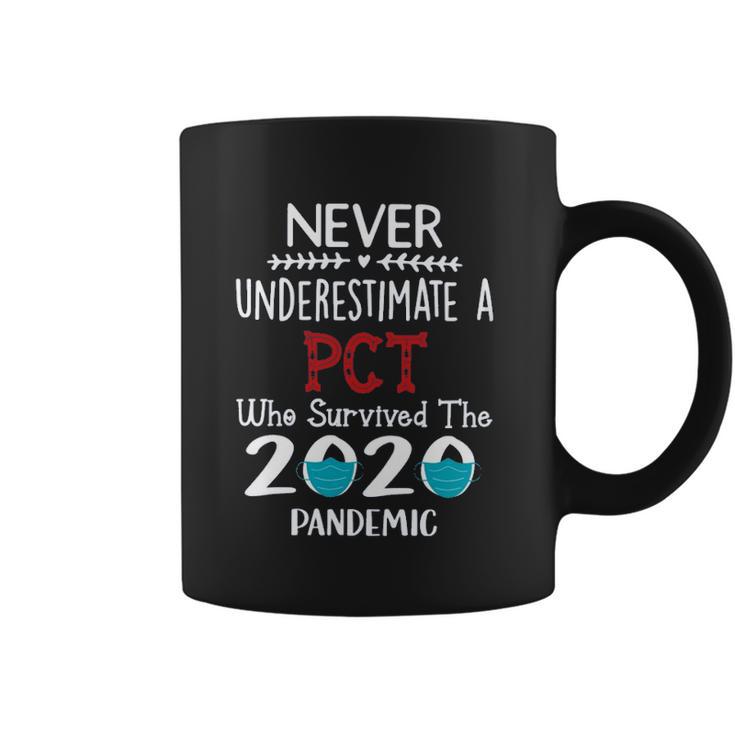 Never Underestimate Who Survived The Pandemic Patient Care Technician Coffee Mug