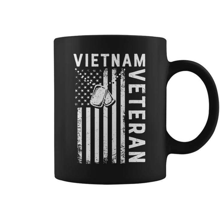 Vietnam Veteran 2022 Black White Great Flag Coffee Mug