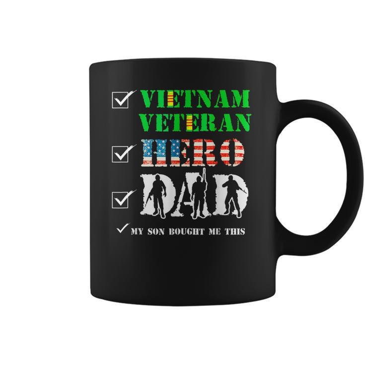 Vietnam Veteran Hero Dad Retired Military Papa Fathers Day Coffee Mug