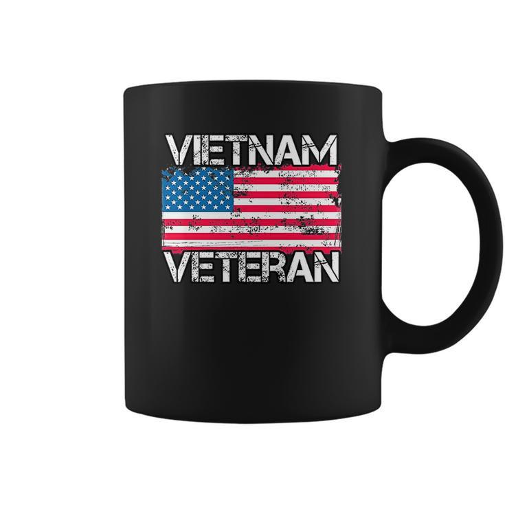 Vietnam Veteran Vintage Us Flag Military Vet Gift Coffee Mug