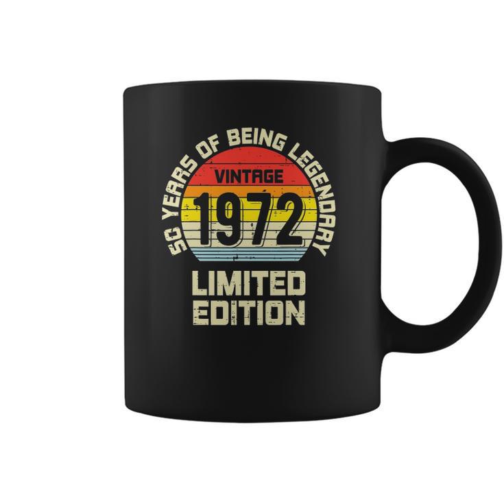 Vintage 1972 Limited Edition 50 Years Legendary Birthday Coffee Mug