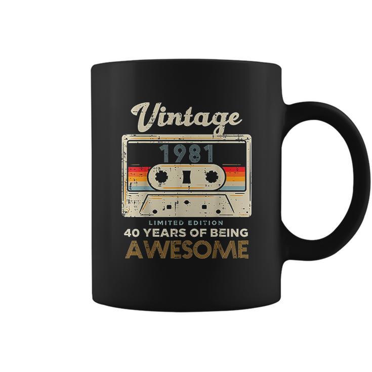 Vintage 1981 Cassette Tape 41 Awesome 41St Birthday Gift Coffee Mug