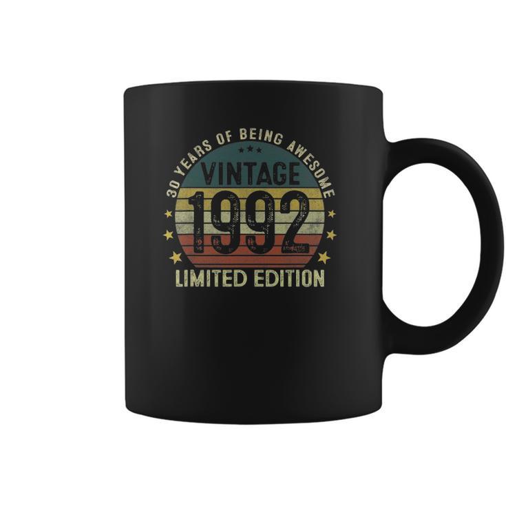 Vintage 1992 30 Years Old Gifts 30Th Birthday Gifts For Men Coffee Mug