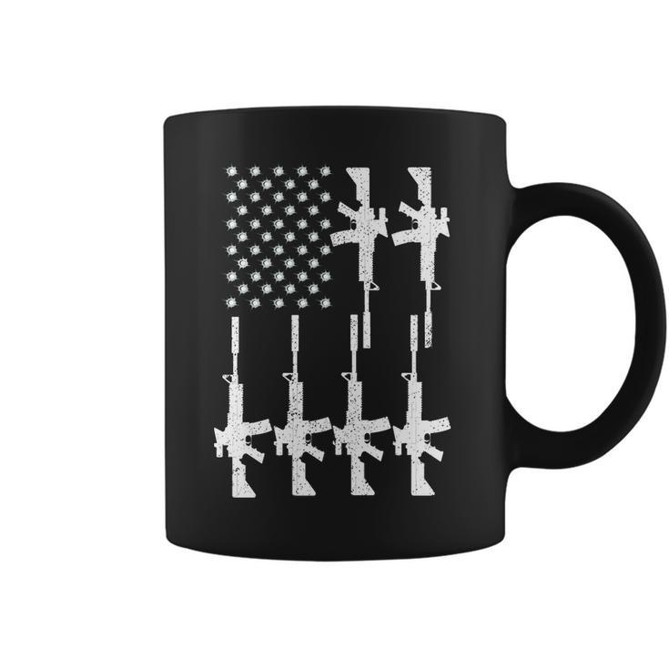 Vintage American Gun Rifle Usa Flag Coffee Mug