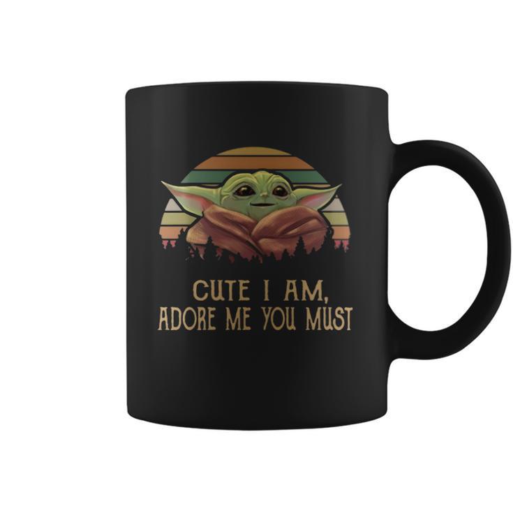 Vintage Cute I Am Adore Me You Must Baby Yoda Shirt Coffee Mug