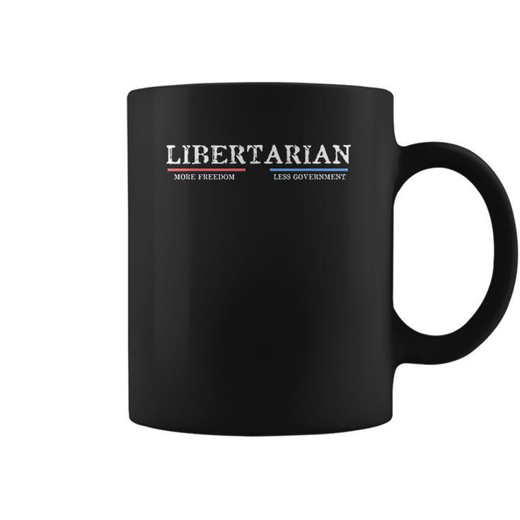 Vintage Distressed Libertarian More Freedom Coffee Mug