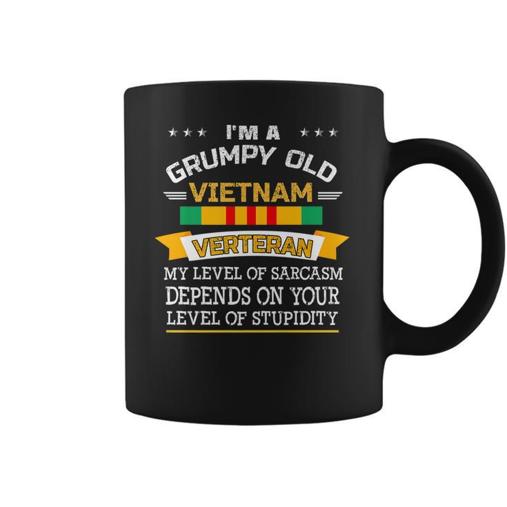 Vintage Im A Grumpy Old Vietnam Veteran  For Men Coffee Mug