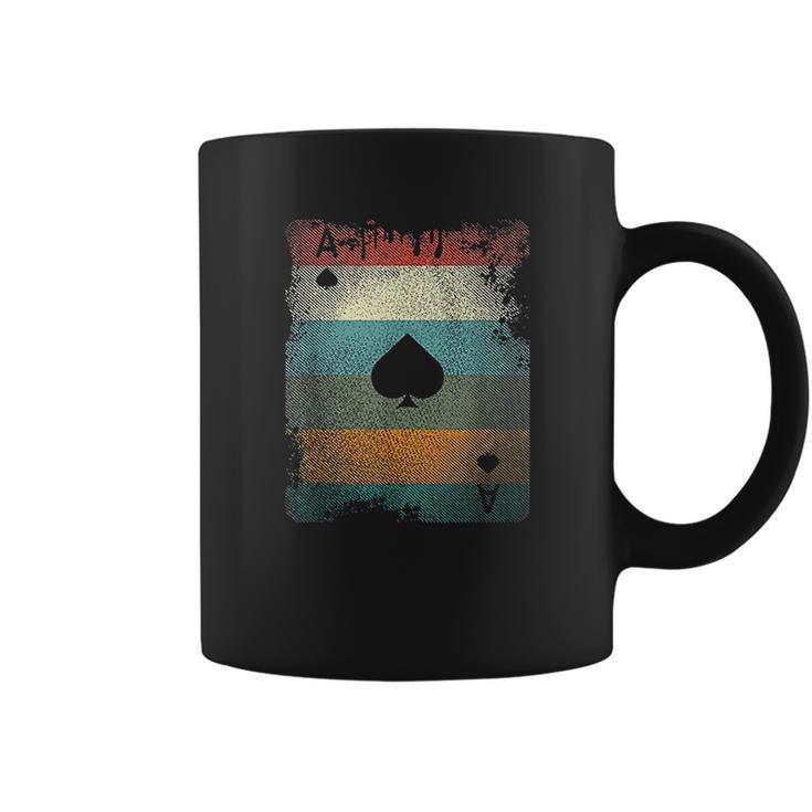 Vintage Poker Ace Of Spades Retro Cards Coffee Mug