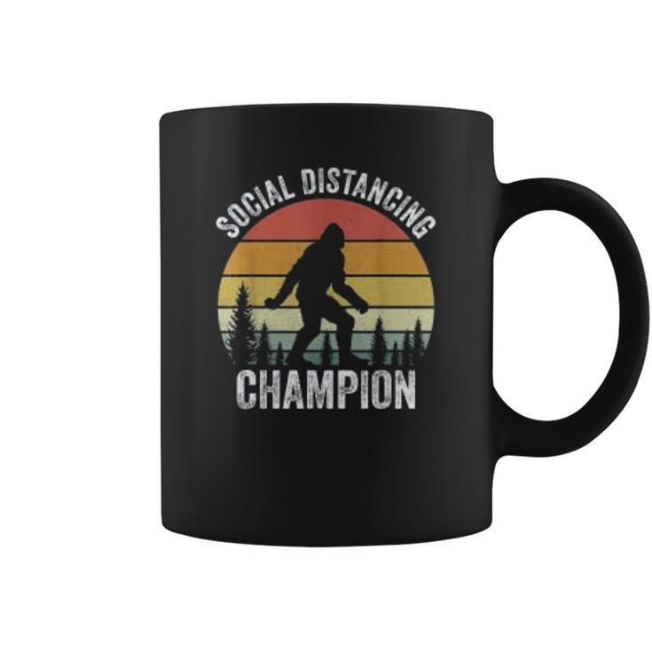 Vintage Retro Social Distancing Champion Bigfoot Coffee Mug