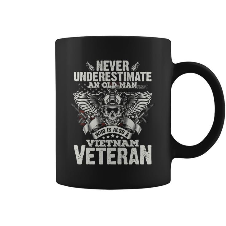 Vintage Us Flag Vietnam Veteran Fathers Day Grandfather Gift Graphic Design Printed Casual Daily Basic Coffee Mug