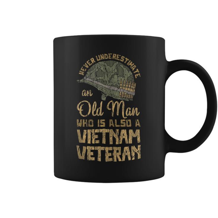 Vintage Veteran Grandpa Proud Army Vietnam Veteran Old Man Coffee Mug