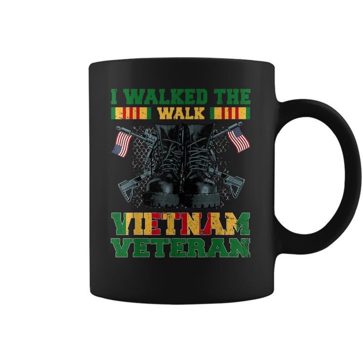 I Walked The Walk Vietnam Veteran American Flag Veterans Day Coffee Mug