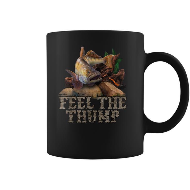 Walleye Fishing Funny Quote Feel The Thump Coffee Mug