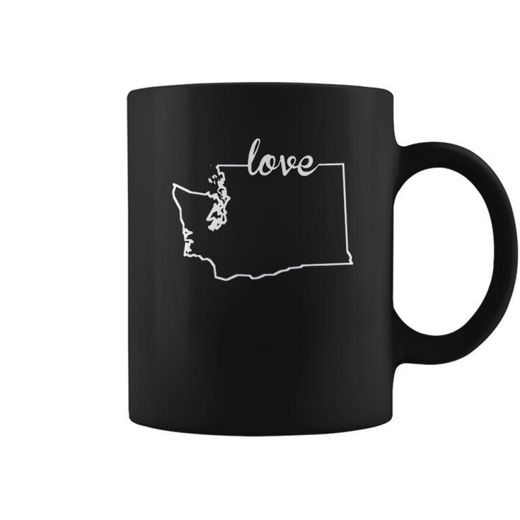 Washington State Home I Love Evergreen State Seattle Coffee Mug