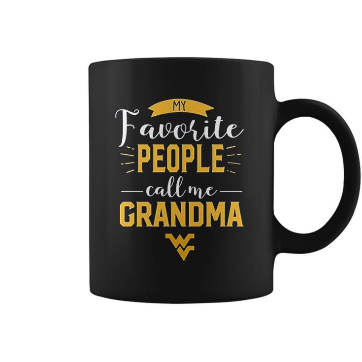 West Virginia Mountaineers  My Favorite People Call Me  Grandma Coffee Mug