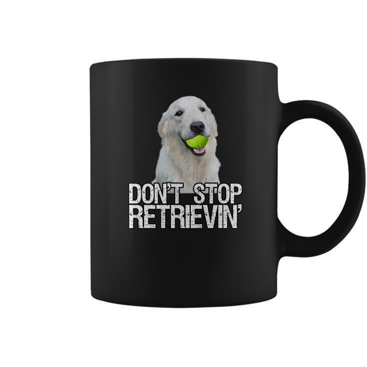 White Golden Retriever Dont Stop Retrievin Tee Coffee Mug