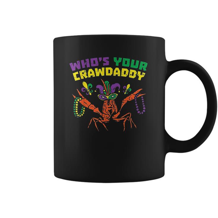 Whos Your Crawdaddy Crawfish Jester Beads Funny Mardi Gras Coffee Mug