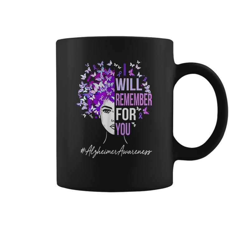 I Will Remember For You Alzheimer Awareness Womens Butterfly Coffee Mug