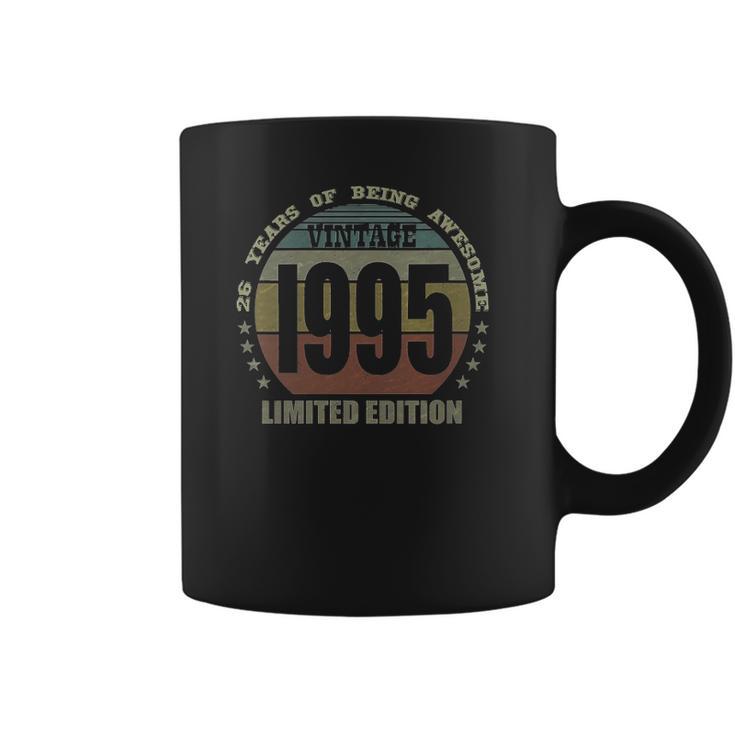 Womens 26 Years Old Gifts Vintage 1995 Limited Edition 26Th Birthday V-Neck Coffee Mug