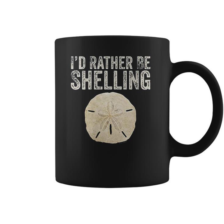 Womens Id Rather Be Shelling For Ocean Loving Sea Shell Hunters V-Neck T-Shirt Coffee Mug