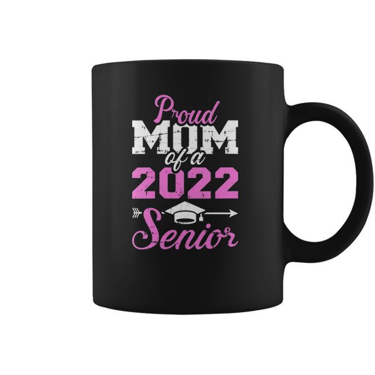 Womens Proud Mom Of A 2022 Senior Graduation Class V-Neck Coffee Mug