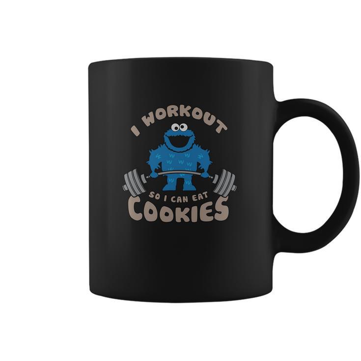 I Workout So I Can Eat Cookies Cookie Monster T-Shirt Coffee Mug