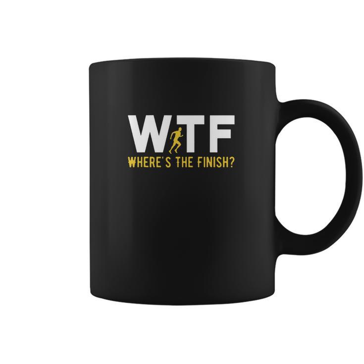 Wtf Meaning Wheres The Finish Running Shirt Coffee Mug