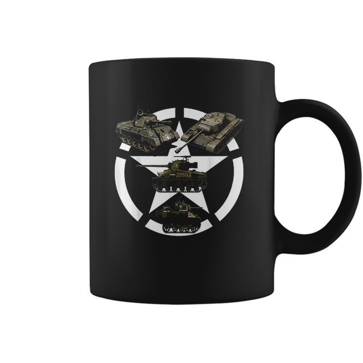 Ww2 Us M26 Pershing M18 Hellcat M5 Stuart M4 Sherman Coffee Mug