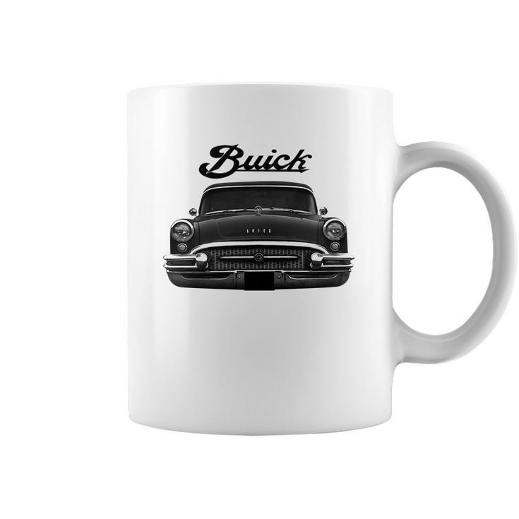 1955 Buick Front Black Coffee Mug