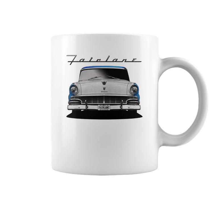 1956 Ford Fairlane Front Blue White Coffee Mug