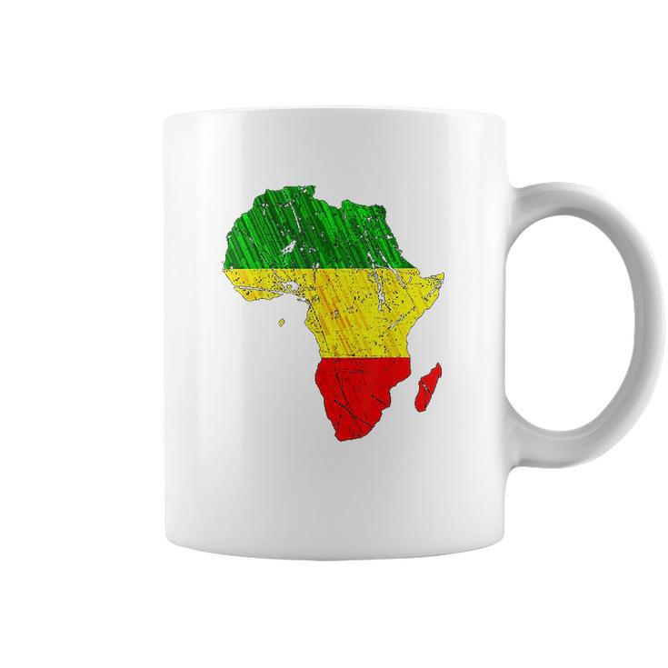 Africa Map Reggae Rasta Green Yellow Red Africa Pride Coffee Mug