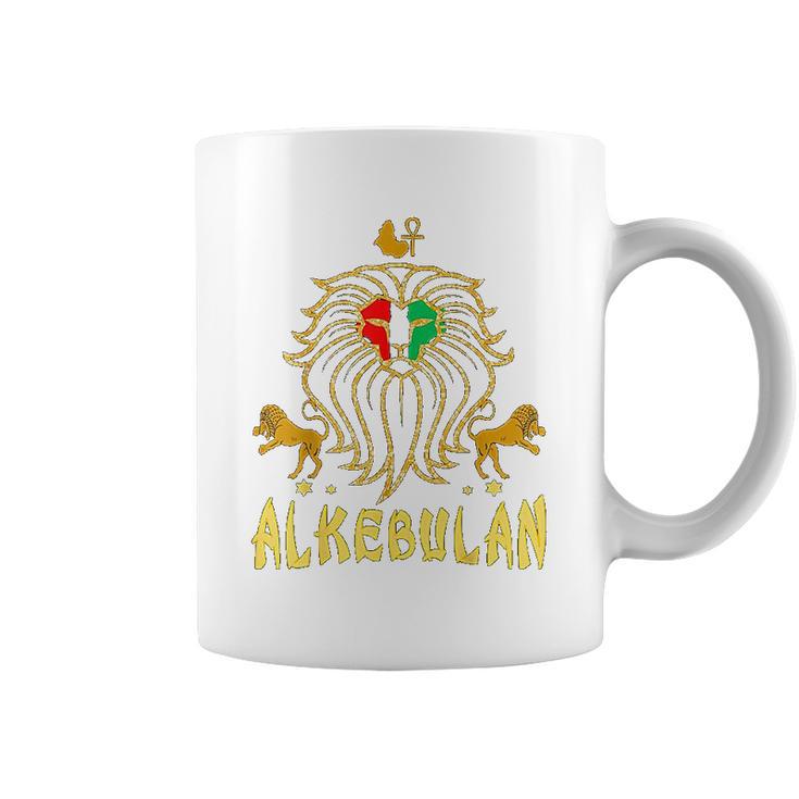 African Lion Rbg Ankh Alkebulan Kemetic Coffee Mug