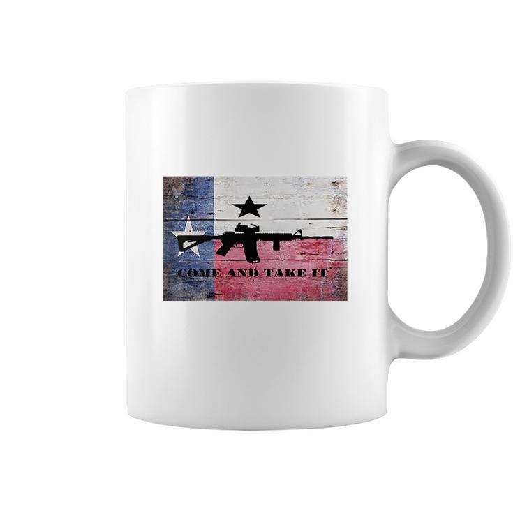 Come And Take It Ar 15 Rifle Texas Flag Coffee Mug