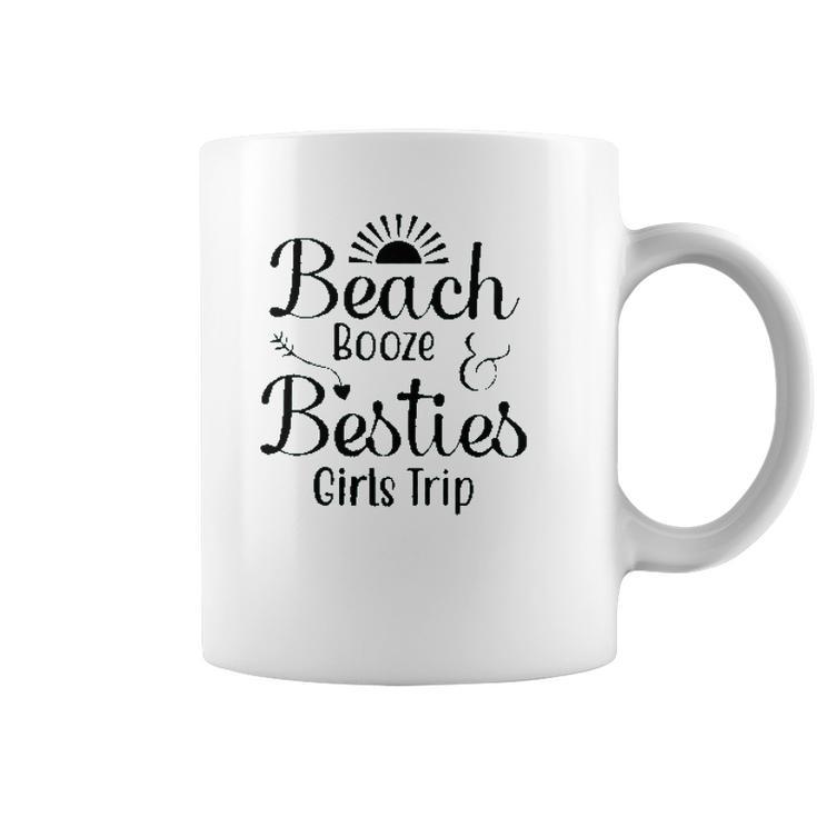 Beach Booze Besties Girls Trip Weekend New 2022 Gift Coffee Mug