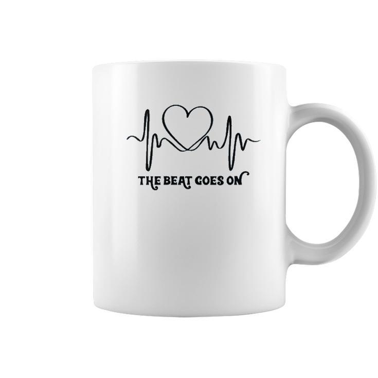 The Beat Goes On Heartbeat Coffee Mug