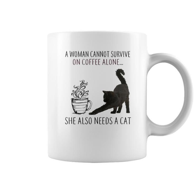 Coffee And Cat Lover She Also Needs A Cat New 2022 Gift Coffee Mug