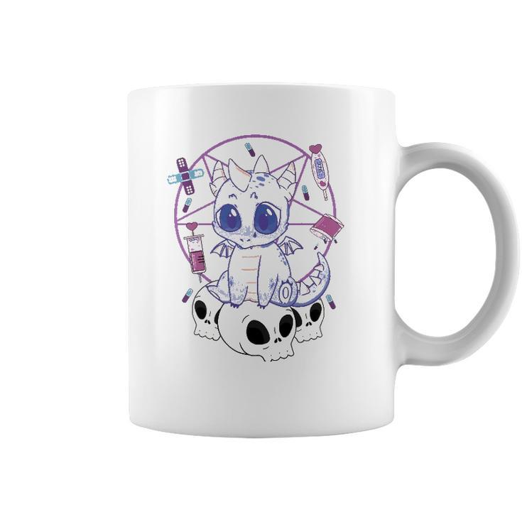 Cute Japanese Yami Kawaii Pastel Goth Aesthetic Anime Dragon Coffee Mug