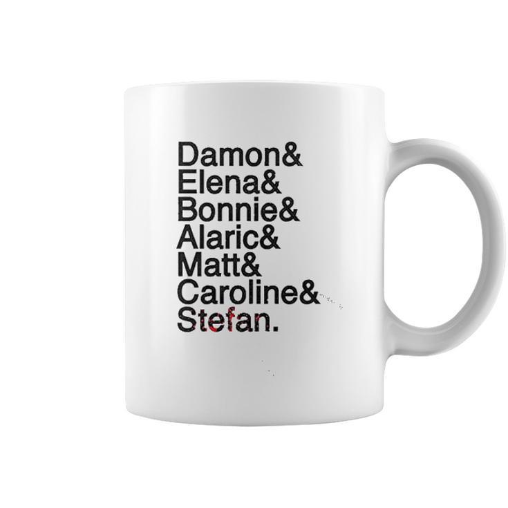 Damon Elena Bonnie Alaric Matt Caroline Stefan Coffee Mug