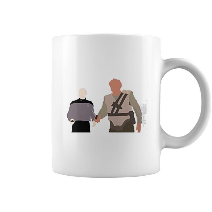 Darmok And Jalad At Tanagra Hands In Hands Coffee Mug