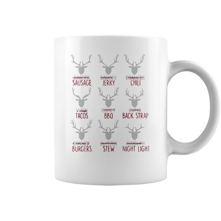 Deer Dasher Sausage Dancer Jerky Prancer Chili Tacos Christmas Shirt Coffee Mug