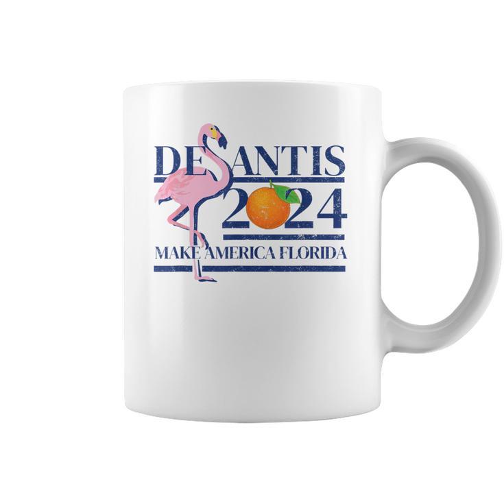 Desantis 2024 Make America Florida Flamingo Election  V6 Coffee Mug