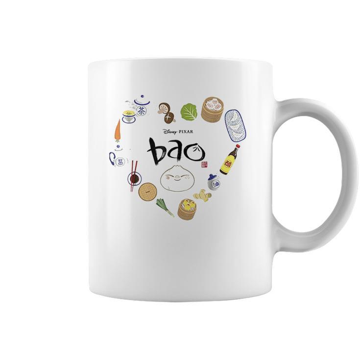 Disney Pixar Bao Ingredients Heart Shaped Graphic Coffee Mug