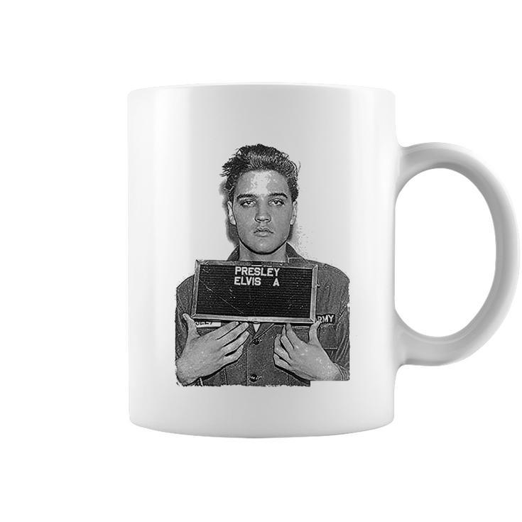 Elvis Presley Army Shot Rock N Roll Coffee Mug