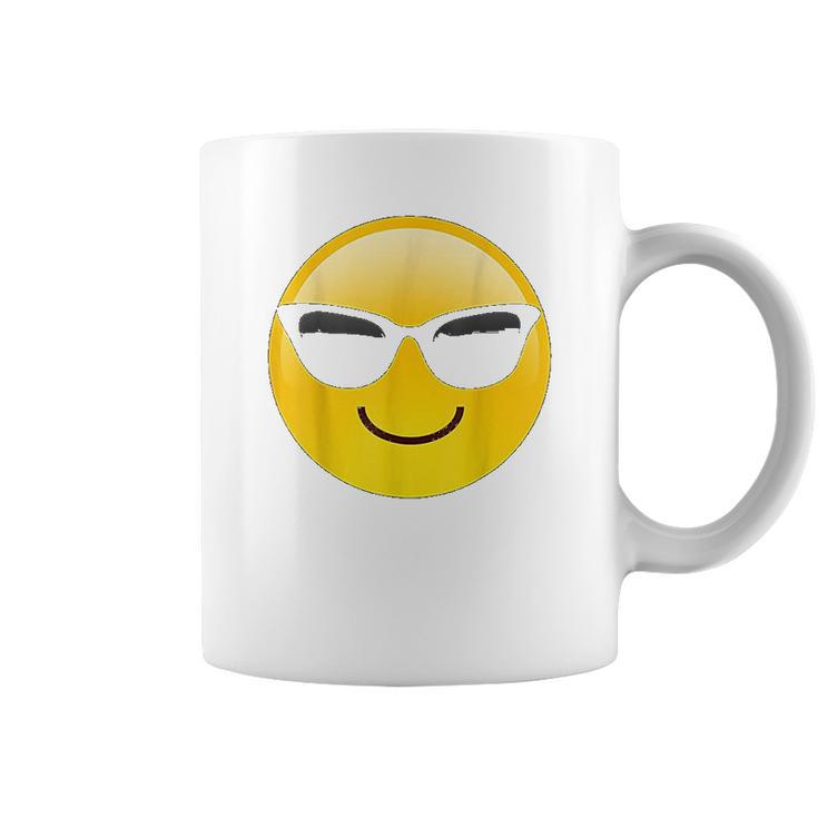 Emoji Cool Shades Smiley Face Sunglasses Confident Awesome Coffee Mug