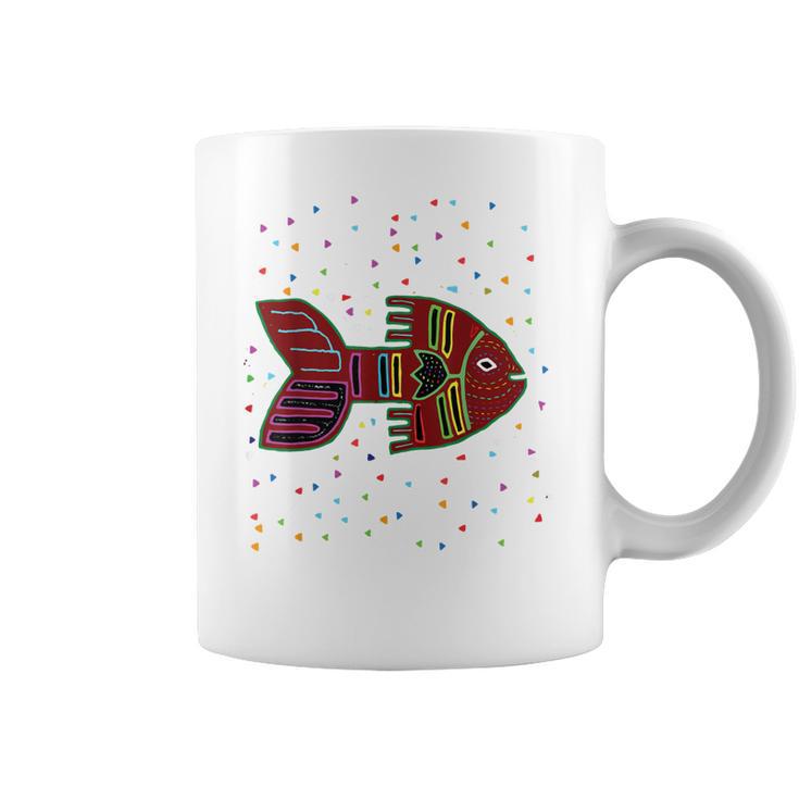 Fish Inspired By Kuna Artwork Of Panama T Coffee Mug