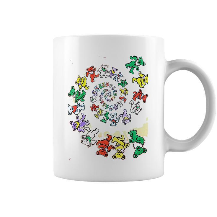 Grateful Dead Spiral Bears Tie Dye Coffee Mug