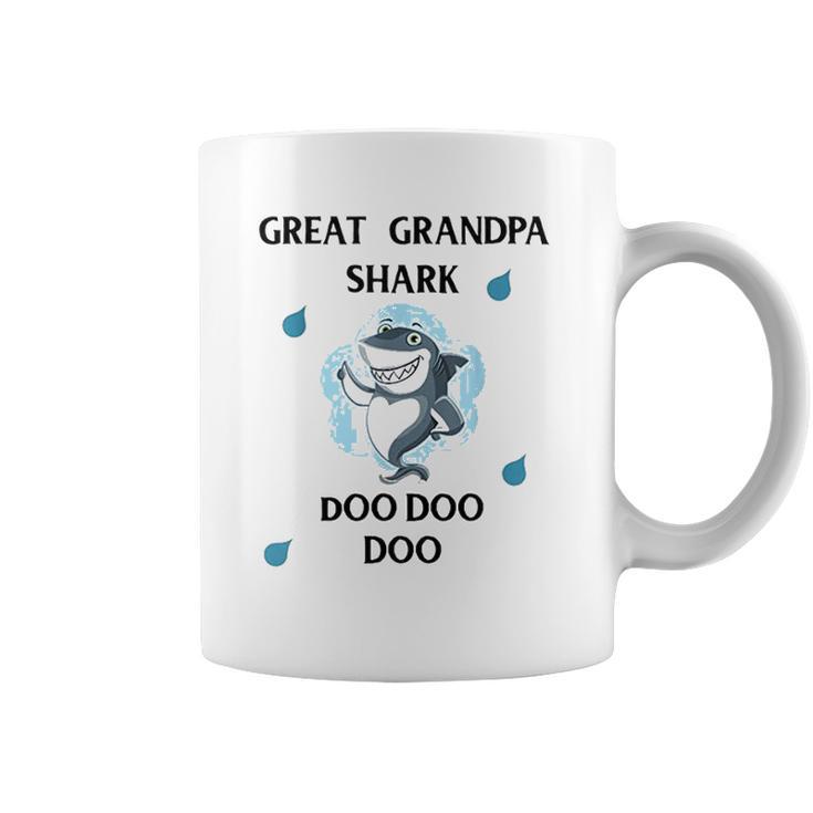 Great Grandpa Gift  Shark Doo Doo Doo Coffee Mug