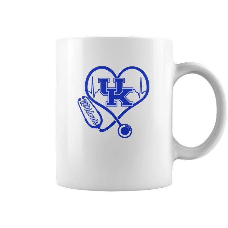 Heartbeat Love Kentucky Wildcats Nurse Coffee Mug