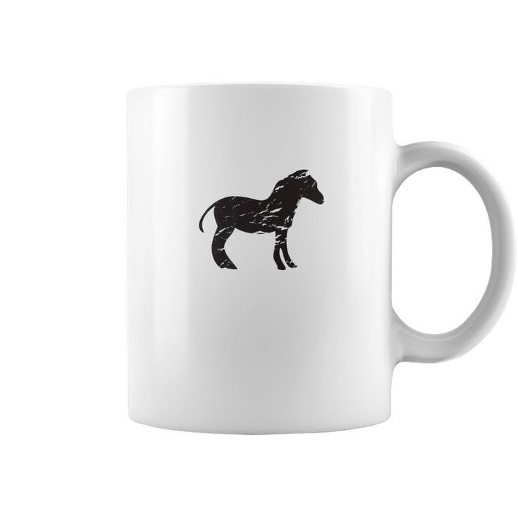 Horse Stallion Or Young Colt Vintage Distressed Coffee Mug